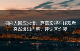 圈内人回应火爆：蘑菇影视在线观看突然爆出内幕，评论区炸裂