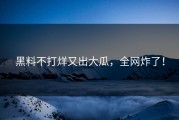 黑料不打烊又出大瓜，全网炸了！