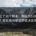 我对比了30个样本：你以为51网靠运气？其实夜间模式早就决定体验