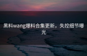 黑料wang爆料合集更新，失控细节曝光