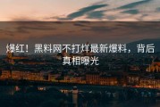 爆红！黑料网不打烊最新爆料，背后真相曝光