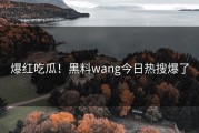 爆红吃瓜！黑料wang今日热搜爆了