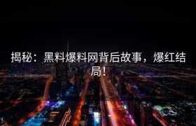 揭秘：黑料爆料网背后故事，爆红结局！