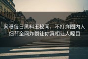 网曝每日黑料王秘闻，不打烊圈内人细节全网炸裂让你真相让人瞠目