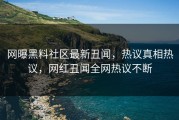 网曝黑料社区最新丑闻，热议真相热议，网红丑闻全网热议不断
