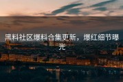 黑料社区爆料合集更新，爆红细节曝光