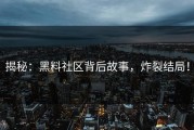 揭秘：黑料社区背后故事，炸裂结局！