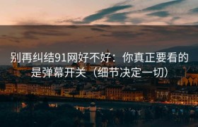 别再纠结91网好不好：你真正要看的是弹幕开关（细节决定一切）