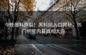 今晚爆料炸裂！黑料网入口揭秘，热门明星内幕真相大白