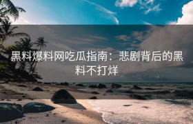 黑料爆料网吃瓜指南：悲剧背后的黑料不打烊