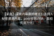 【紧急】深夜内幕震撼曝光！主持人秘密遭遇内幕，pixiv全网炸锅，真相究竟为何？