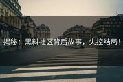 揭秘：黑料社区背后故事，失控结局！