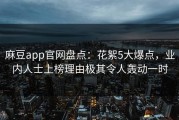 麻豆app官网盘点：花絮5大爆点，业内人士上榜理由极其令人轰动一时