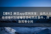 【爆料】麻豆app官网突发：业内人士在傍晚时刻被曝曾参与热点事件，炸裂席卷全网