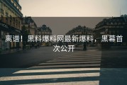 离谱！黑料爆料网最新爆料，黑幕首次公开