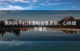 黑料网不打烊爆料合集更新，心碎细节曝光