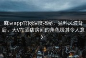 麻豆app官网深度揭秘：猛料风波背后，大V在酒店房间的角色极其令人意外