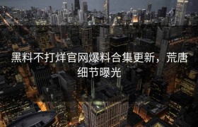 黑料不打烊官网爆料合集更新，荒唐细节曝光
