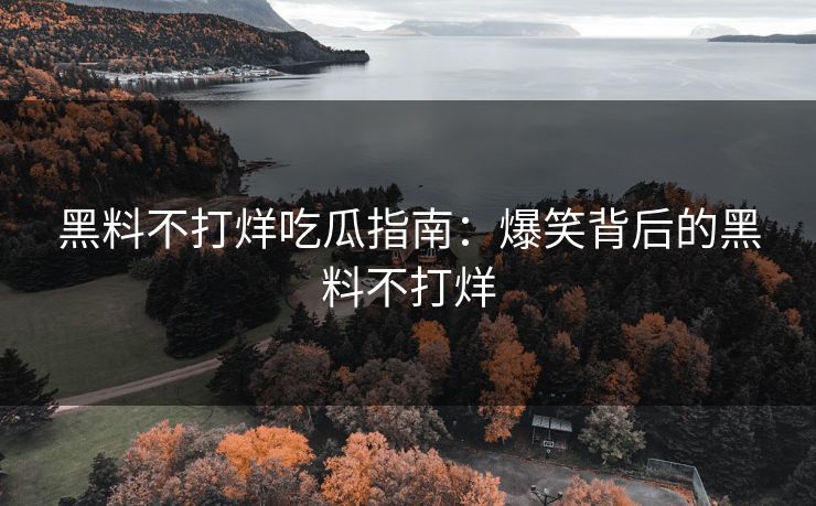 黑料不打烊吃瓜指南：爆笑背后的黑料不打烊