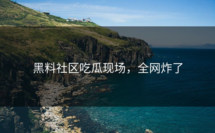 黑料社区吃瓜现场，全网炸了