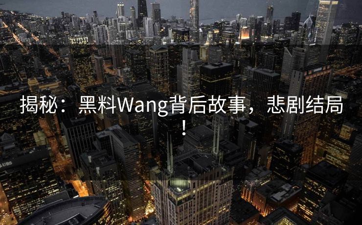 揭秘：黑料Wang背后故事，悲剧结局！
