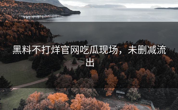 黑料不打烊官网吃瓜现场，未删减流出