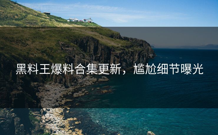 黑料王爆料合集更新，尴尬细节曝光